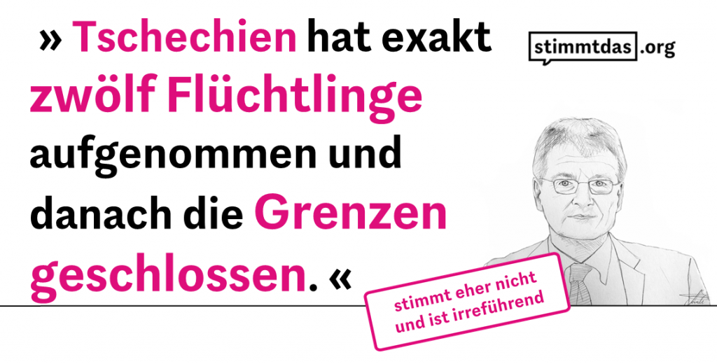 Meuthen Flüchtlinge Tschechien Faktencheck